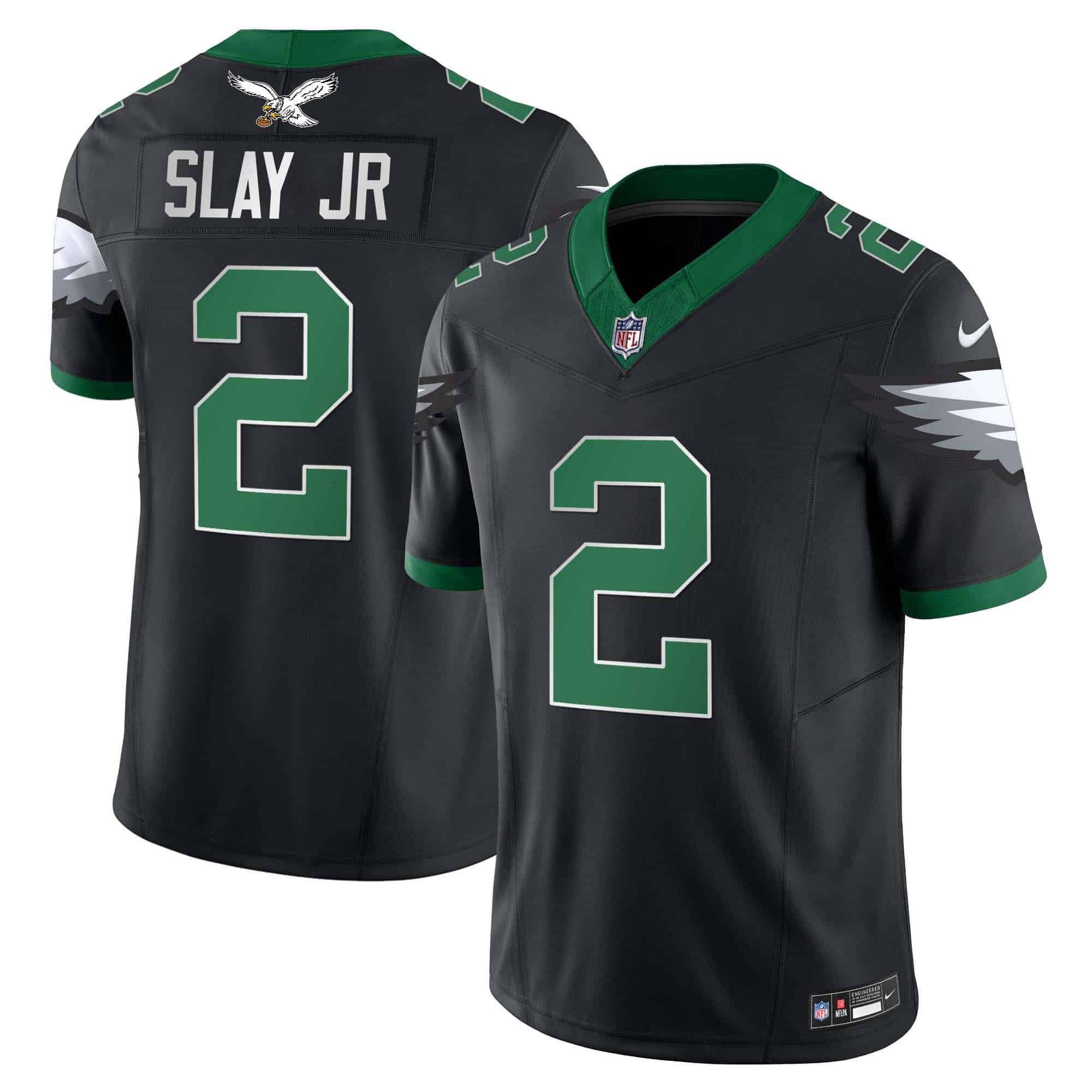 Men Philadelphia Eagles 2 Slay jr Black 2024 Nike Vapor Limited NFL Jersey